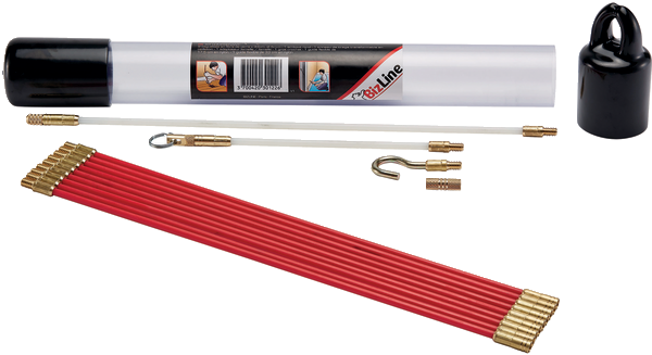 Set aus Glasfaser-Einziehstangen 33cm